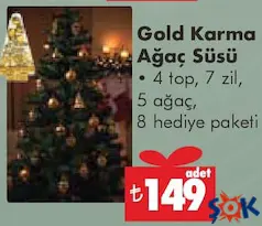GOLD KARMA AĞAÇ SÜSÜ fiyat ve kampanya bilgisi